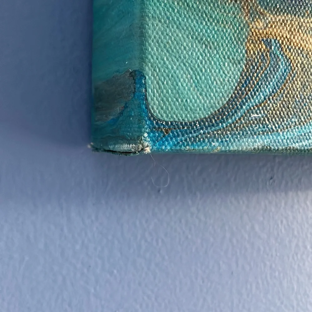 Acrylic Drip Artwork on Canvas - After Low Tide - 20x20 - Picture 4 of 9